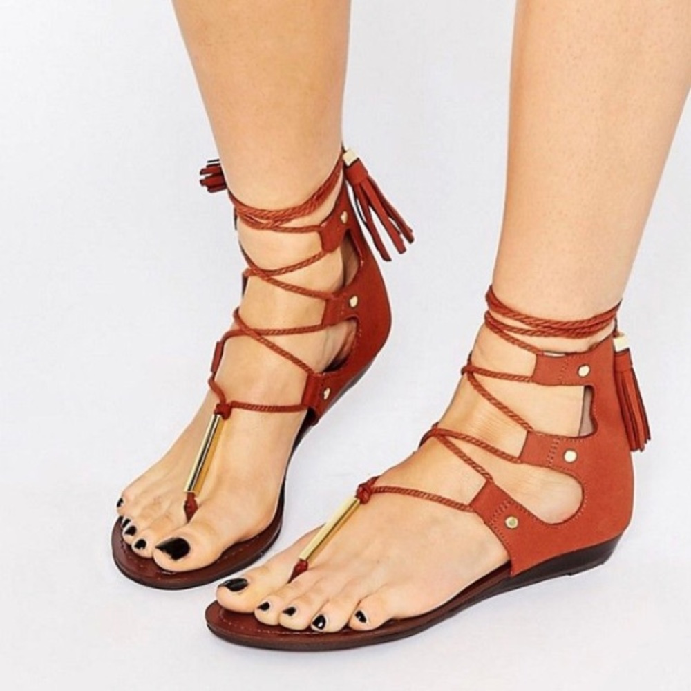 Aldo Jakki dress sandals. Rust/brown